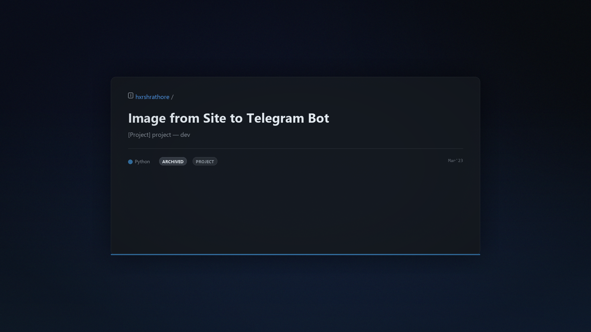 Image from Site to Telegram Bot